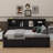 Metal Twin Size Daybed With Trundle, Storage Shelves And USB Ports-795746969