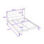 Lit plateforme en bambou avec tête de lit Mid-Century-129454140-129454139