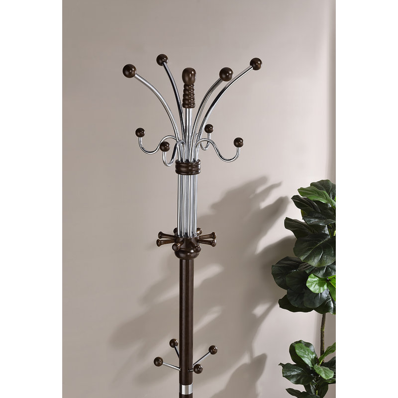 Totton Composite Wood Freestanding Coat Rack, Espresso