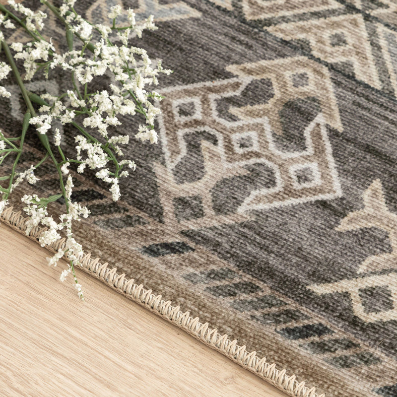 Café Baola traditionnel rétro à motif tribal, 30 po x 108 po