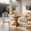 Ensemble de 4 chaises d'appoint 100% chêne massif H 17,7 po-363660953-353841314