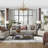 Dzesika 6 - Light Distressed Metal With Crystal Candle Style Chandelier