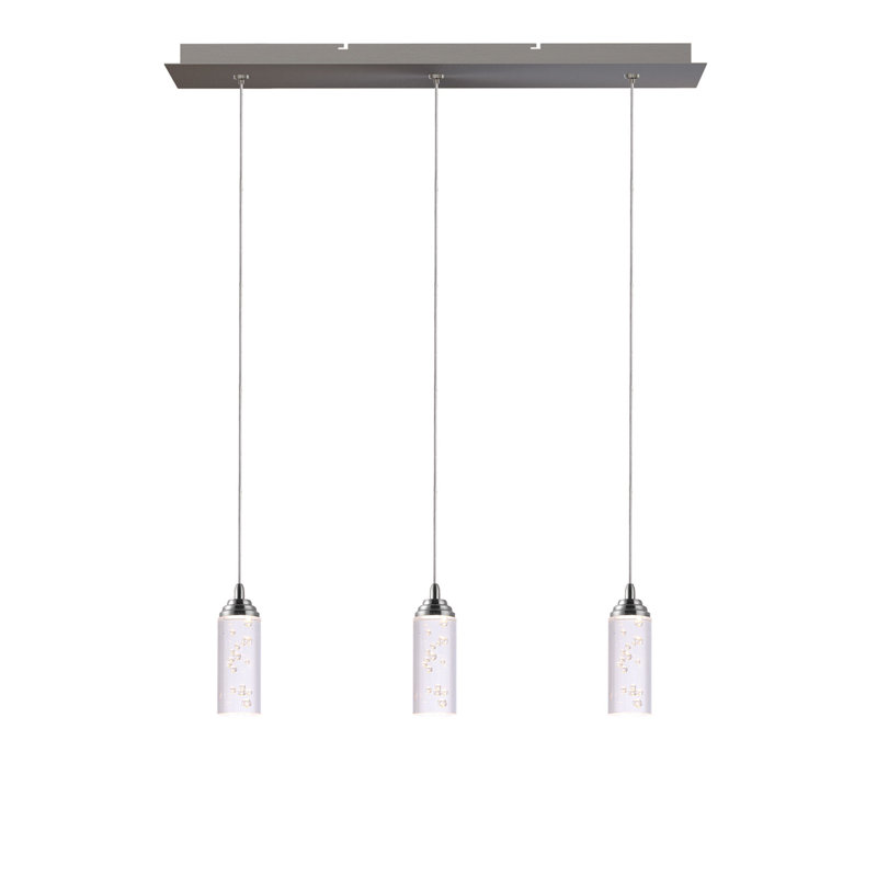 Ardrie 3 - Light Chrome Cluster Pendant, 4.7" H x 1.8" W x 1.8" D