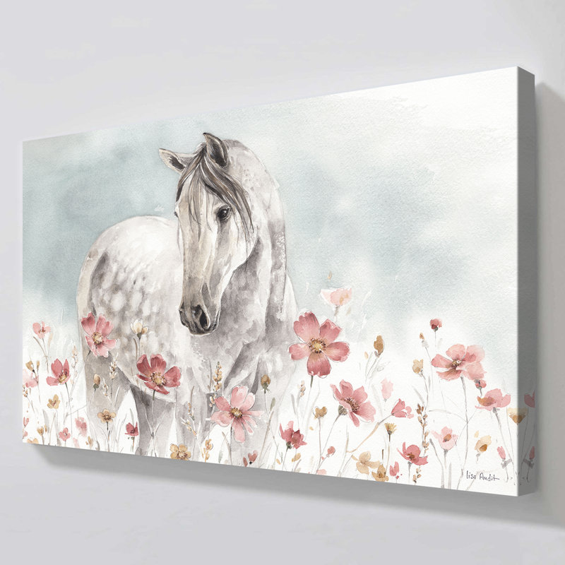"Wild Horses I" par Lisa Audit, reproduction sur toile, H 18 po x l 30 po