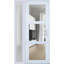 Façade extérieure pré-suspendue Porte en fibre de verre transparent transparent / Manux 8555 verre blanc soyeux transparent / côté extérieur fenêtre / bureau Portes d'entrée commerciales et résidentielles Garage de garage-W36 + 12 po x H80 po -Ins droite-98195880-98195881
