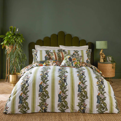 Leilani Cotton Blend Floral Duvet Cover Set with Pillowcases Included