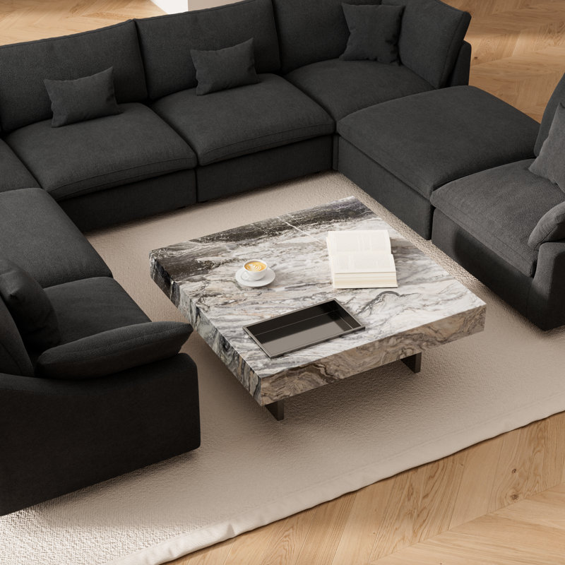 Sintered Stone Top Square Coffee Table