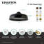 Pomme de douche ronde en laiton 10 pouces Kingston-11174736
