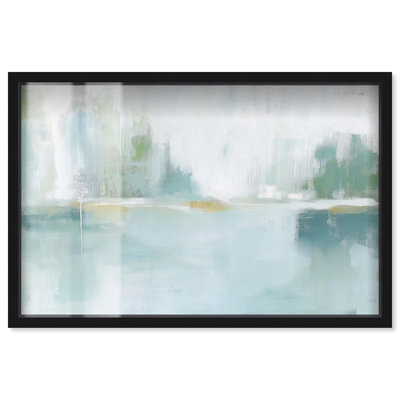 Miroir Aqua Dream I, Shadowbox, impression murale sarcelle par Art Remedy