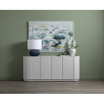 Makassar 76'' Wide Solid Wood Sideboard