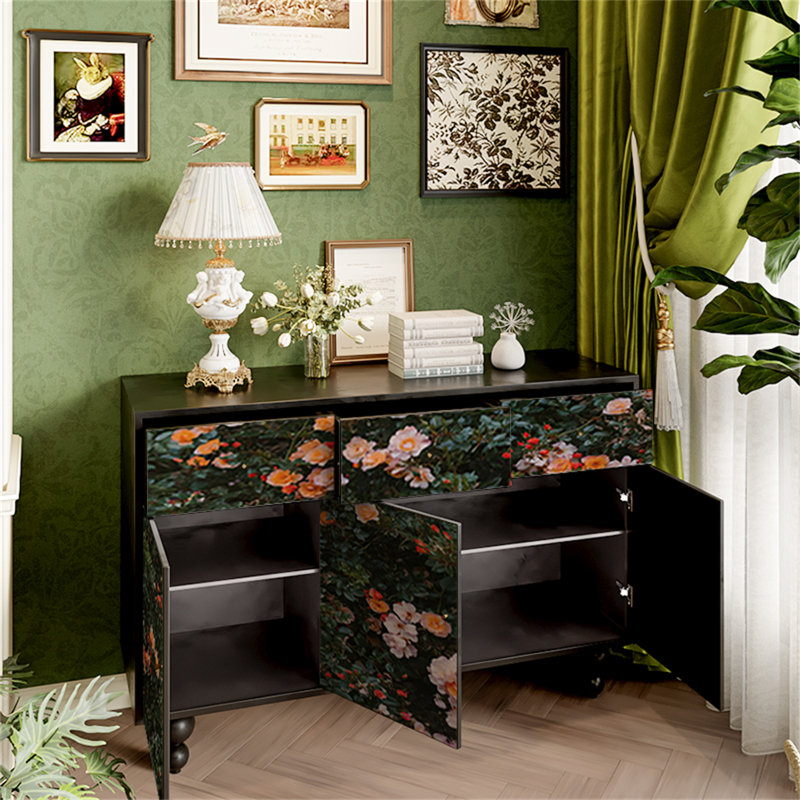 Commode et buffet Modern Modern, Noir / multicolore