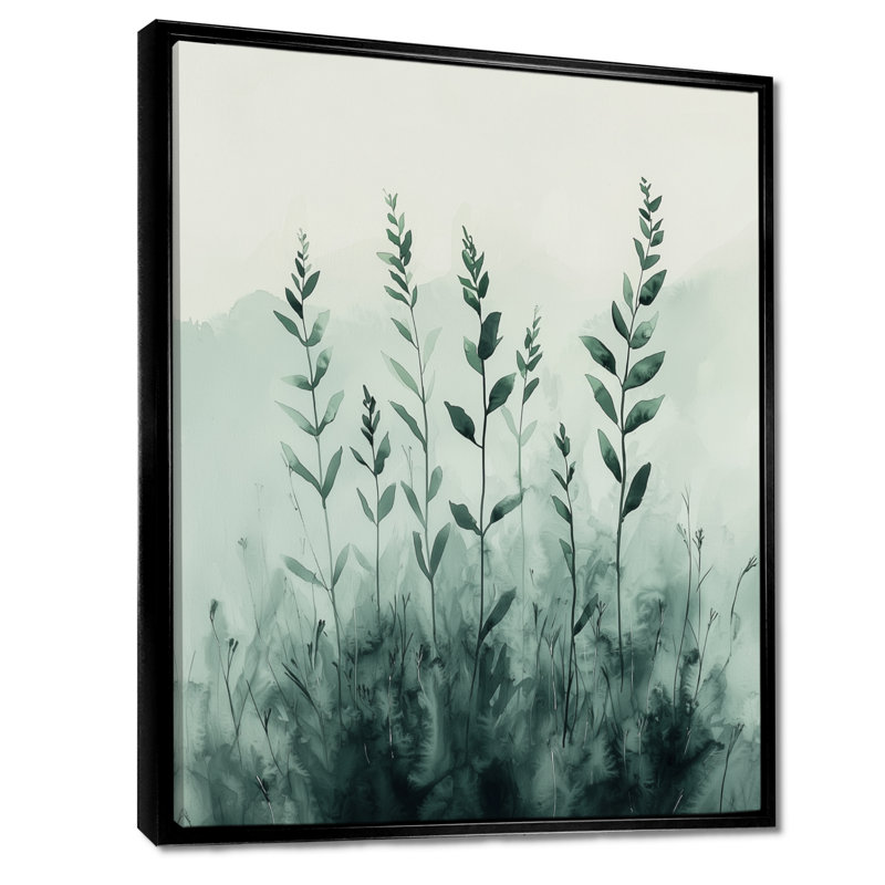 «Monicolher Herbs», art mural encadré, H 32 po x l 24 po, Noir, Impression encadrée flottante