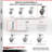 4-Piece Thermoplastic Rubber Caster Set