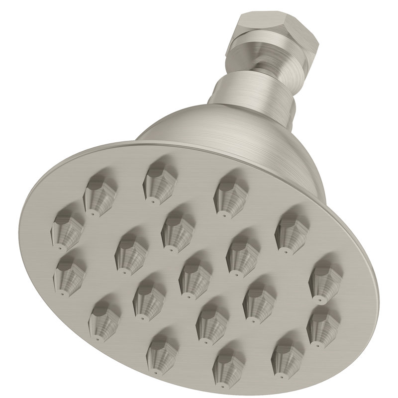 Pomme de douche fixe double/standard Canterbury, Nickel satiné