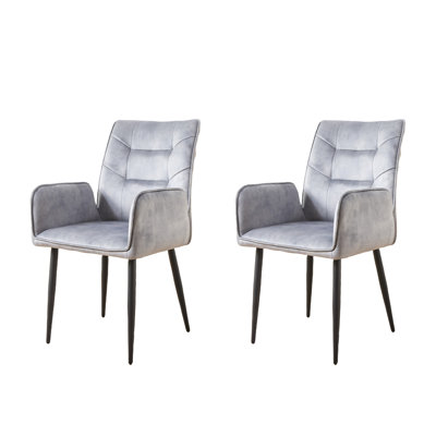 2 chaises de salle à manger jaune moutarde - structures en fer poli, revêtement facile, structure renforcée pour le patio et la cuisine