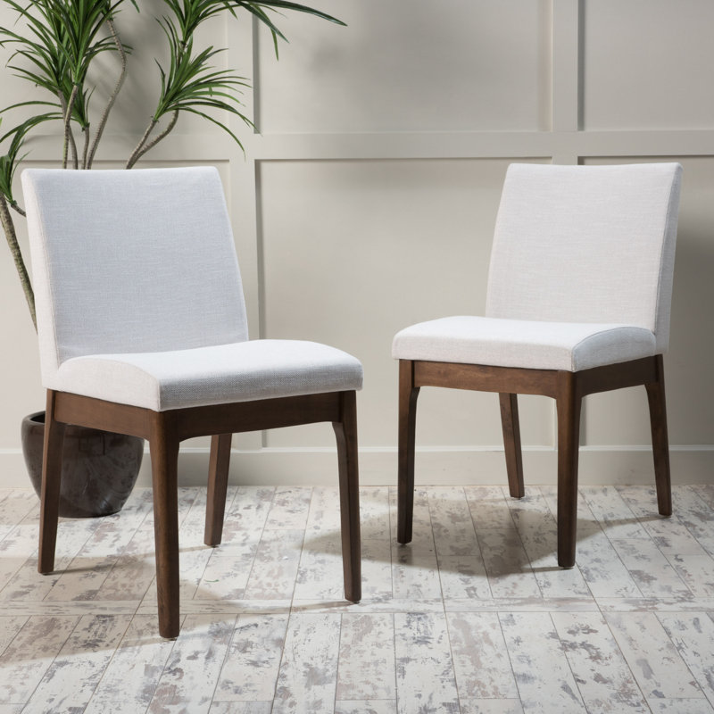 Chaise d'appoint en bois massif rembourrée Corriveau Cupp, null, null, null