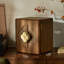 Boîte à bijoux double en bois 5 couches en noyer