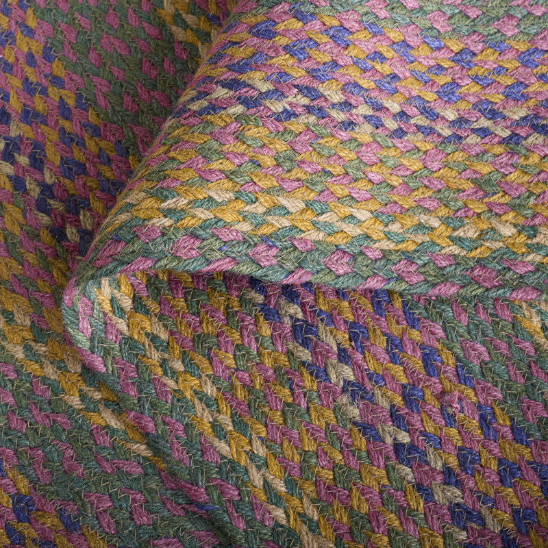 Tapis en jute tissé à la main Asmara, Rond 4 pi