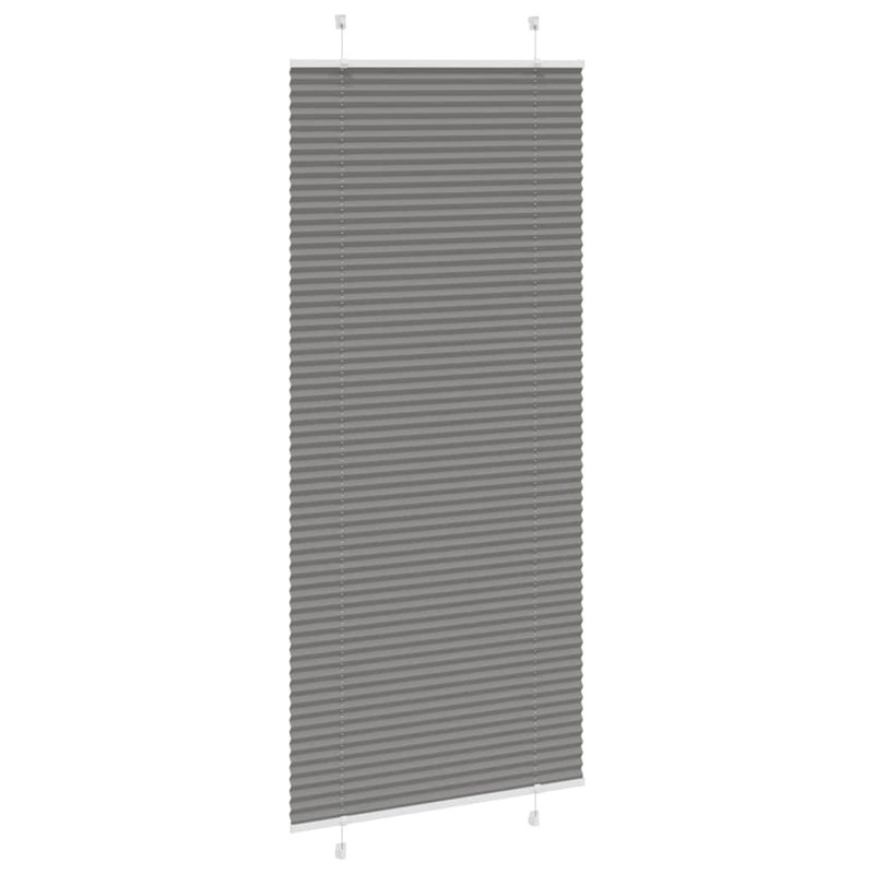 Room Darkening Pleated Shade, Anthracite, 100cmW x 200cmL