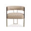 Modern Streamline Fabric Barrel Chair