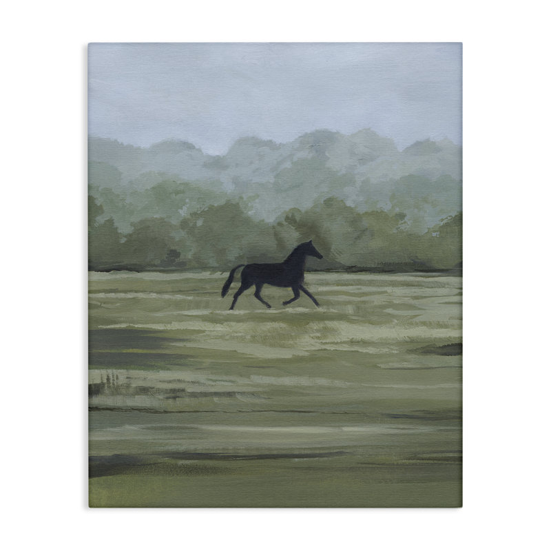 «Rider's Shadow Horse», art mural par Grace Popp, H 20 po x l 16 po