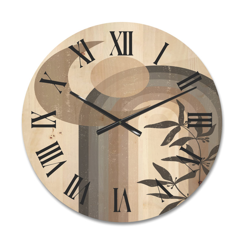 Horloge murale abstraite soleil et lune, Moyen