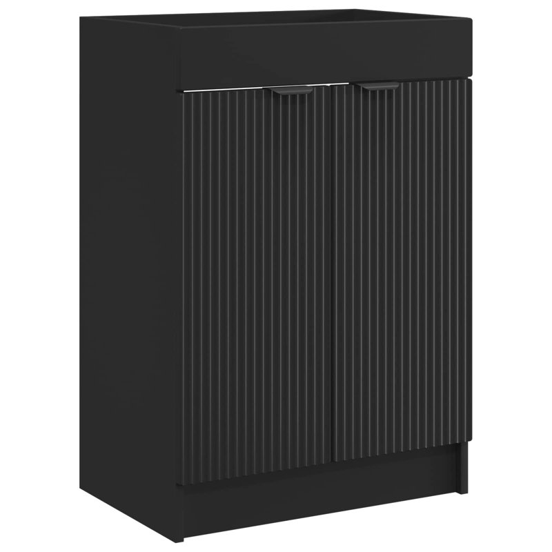 56cm Bathroom Vanity Base Only, Black