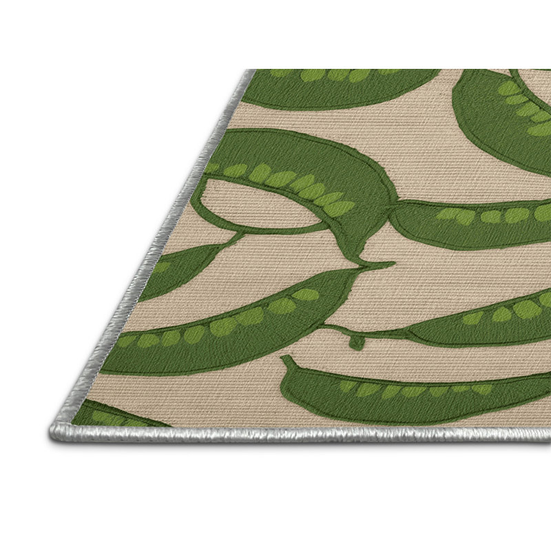  Tapis lavable pois pois mange-tout, Tapis de couloir 2 pi x 4 pi