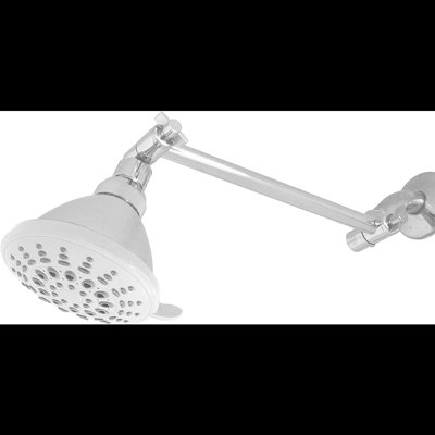 Extension de bras de douche réglable en laiton massif de 9 pouces avec joints de verrouillage, bras d'extension de pomme de douche flexible au fini chrome poli