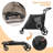 Foldable Pet Stroller for Small & Medium Dogs and Cats 3-Wheel Dog Stroller with 9 Angles Adjustable Handlebar -93312228