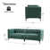Brinna Contemporary 84" Upholstered Button-tufted Sofa with Metal Legs