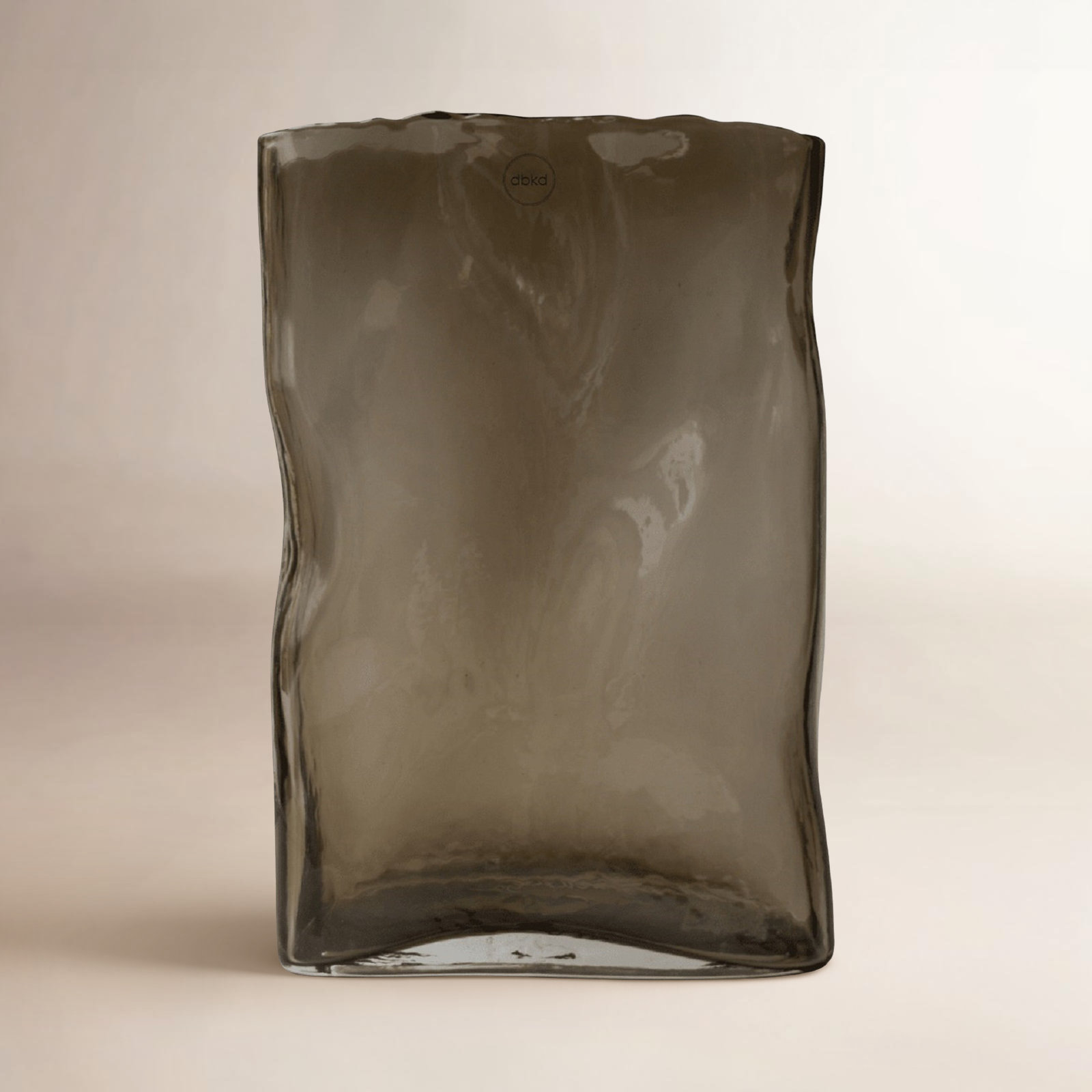 Filia Glass Table Vase, Brown, 11.81" H x 7.87" W x 4.3" D