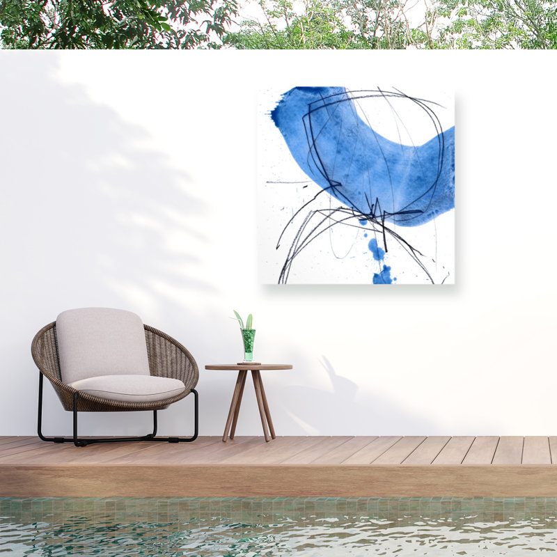 Iris Lehnhardt Blue Outdoor  Canvas, H 14 po x l 14 po
