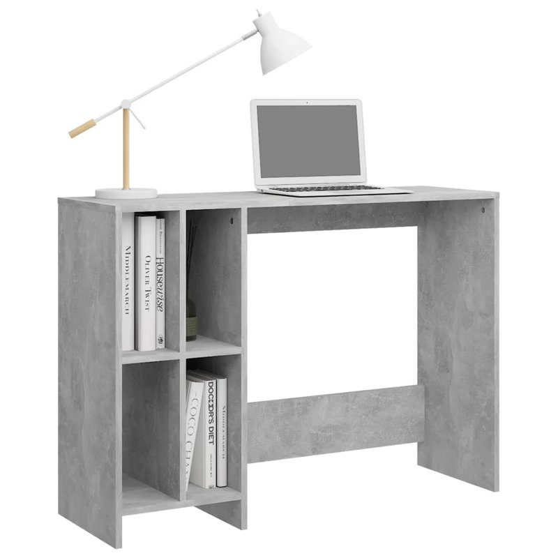 Gislind Writing Desk, Concrete Grey, Concrete Grey