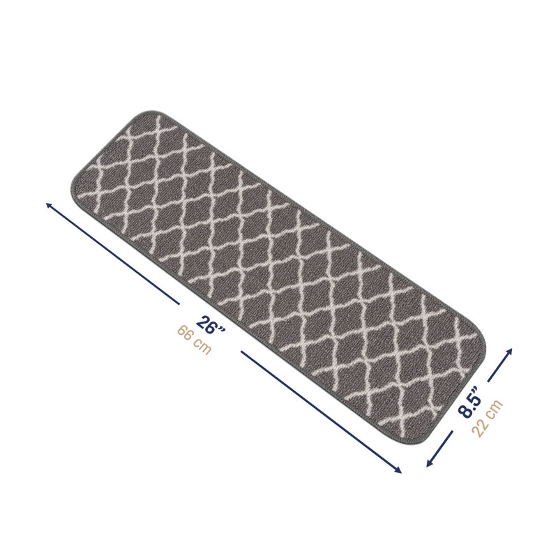 Tapis d'escalier Kahniya, Gris