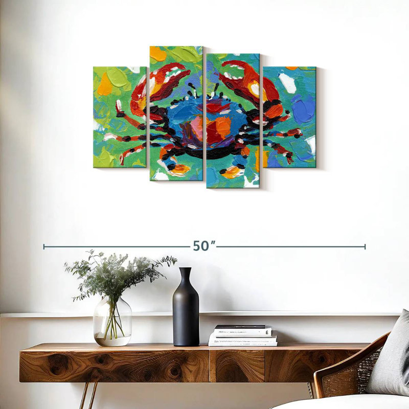 Brampt Seaside Crab I, 22" H x 36" W