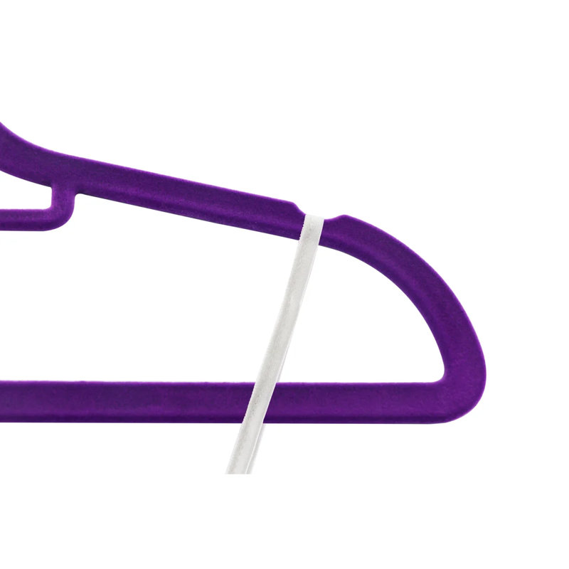 Cintre pour accessoires en velours Nickalus (ensemble de 120), Mauve