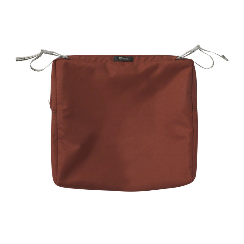 Jaylon Outdoor Dining Chair Cushion Cover, 17" W x 15" D, Spice