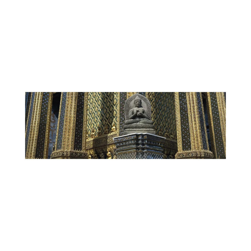 Emerald Buddha, Wat Phra Keo, Bangkok, Thailand 1 Piece Wrapped Canvas Panoramic Wall Art
