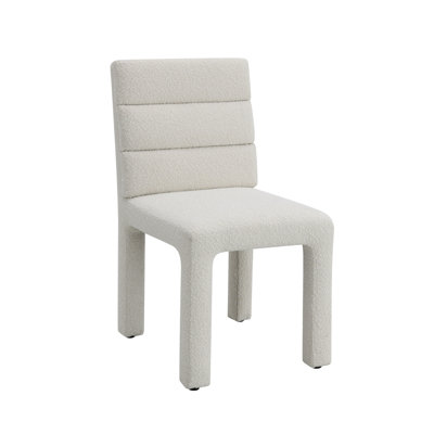 Ensemble de 2 chaises d'appoint Beige Boucle