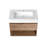 Chloe 30'' Wall Mount Bathroom Vanity Set Solid Surface Bathroom Vanity With Engineered Marble Top
