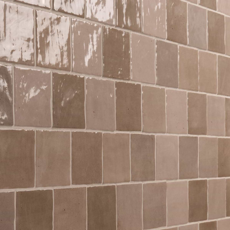 Portmore 4x4 Glazed Ceramic Tile, Taupe
