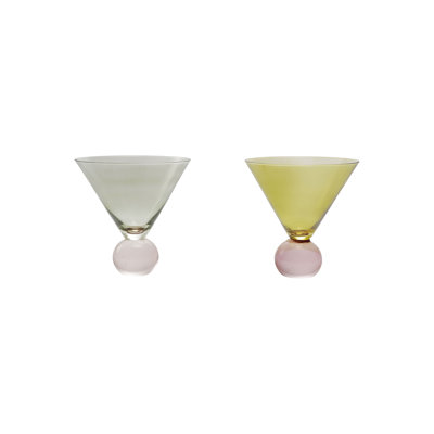 Verre à martini avec tige sphérique