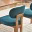 Chaise d'appoint moderne rembourrée en tissu et bois massif-444028647-458674950