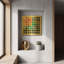 «Retro Color Chart» par Wild Apple Portfolio, art mural en métal doré, 12 po x 12 po-1320543808