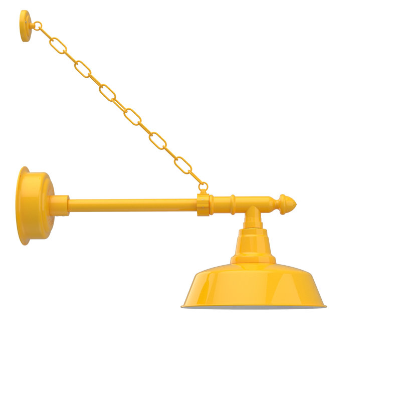 Vandervliet LED Wall Light, 10" H x 12" W x 27" D, Yellow