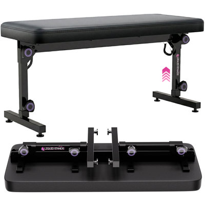  Tabouret pliable à hauteur réglable pour banc de piano - banc de piano hydraulique portatif à deux places pour support à clavier avec coussin rembourré en cuir noir