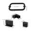 Ensemble d'accessoires de quincaillerie de douche en acier inoxydable comprenant 2 charnières, 2 poignées et 5 pinces de porte noires-120155844