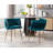Uresti 17.75'' H Tufted Upholstered Metal Armchair-515900531-477132650