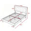 Structure de lit plateforme tapissier avec assemblage facile-321166126